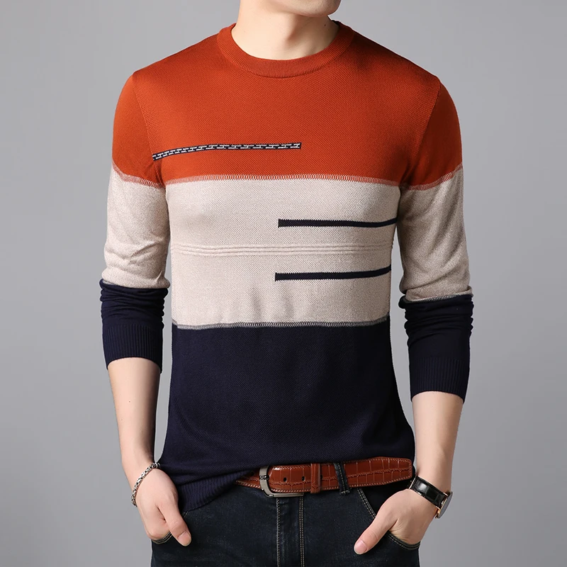 2018 New Arrival Mens Patchwork Stripes Sweater Autumn Male Long Sleeve Striped Sweater Clothing Pullovers
2018 New Arrival Mens Patchwork Stripes Sweater Autumn Male Long Sleeve Striped Sweater Clothing Pullovers