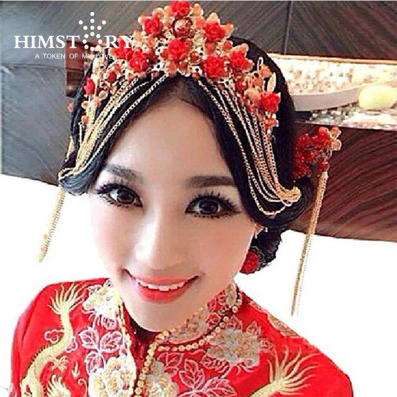 HIMSTORY Vintage Chinese Traditional Wedding Jewelry Adorn Hair Accessories Queen Hanfu Fine Pageant Phoenix Coronet Tiaras
HIMSTORY Vintage Chinese Traditional Wedding Jewelry Adorn Hair Accessories Queen Hanfu Fine Pageant Phoenix Coronet Tiaras