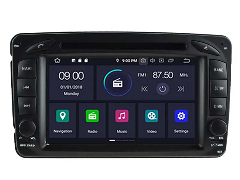 Android 9 0 Автомобильный DVD плеер для MERCEDES BENZ C CLASS W203 2000 2004 CLK W209 м W163 W639 NAV 2 Гб