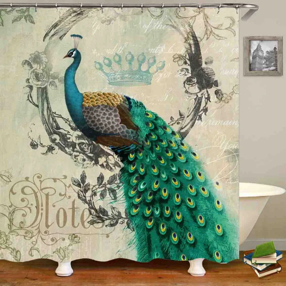 Vintage Peacock Shower Curtain Modern Beautiful Peacock Feather Waterproof Curtains Bathroom Decor 3D Animal Pattern Print Gifts
Vintage Peacock Shower Curtain Modern Beautiful Peacock Feather Waterproof Curtains Bathroom Decor 3D Animal Pattern Print Gifts