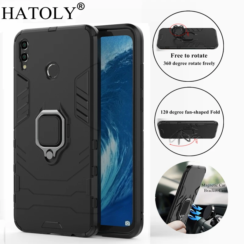 

For Huawei Honor 8X Max Case Enjoy Max Cover Magnetic Suction Ring Bracket Case Silicon Hard Armor Cover for Huawei Honor 8X Max