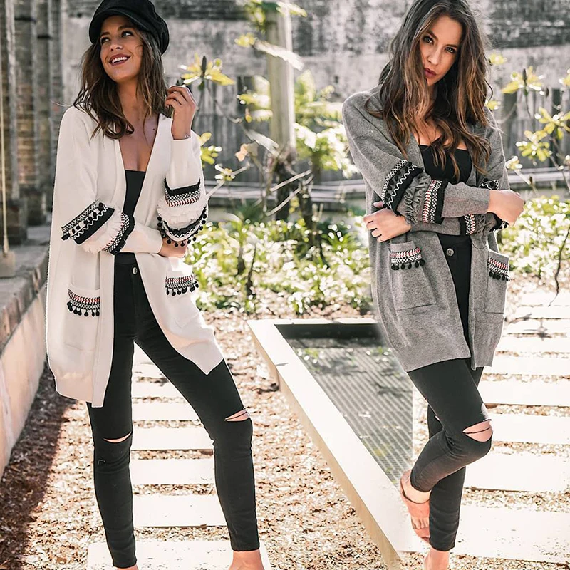 Autumn Winter Knitwear Women Long Sleeve Loose Knitting Tassel Casual Large Size Knitted Sweater Cardigan Female Clothing
Autumn Winter Knitwear Women Long Sleeve Loose Knitting Tassel Casual Large Size Knitted Sweater Cardigan Female Clothing