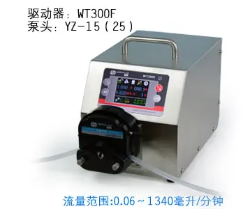 WT300F YT15 Big Flow Intelligent Dispensing Peristaltic Dosing Filling Pump Lab Industry Pump 0.006-1300ml/min
WT300F YT15 Big Flow Intelligent Dispensing Peristaltic Dosing Filling Pump Lab Industry Pump 0.006-1300ml/min