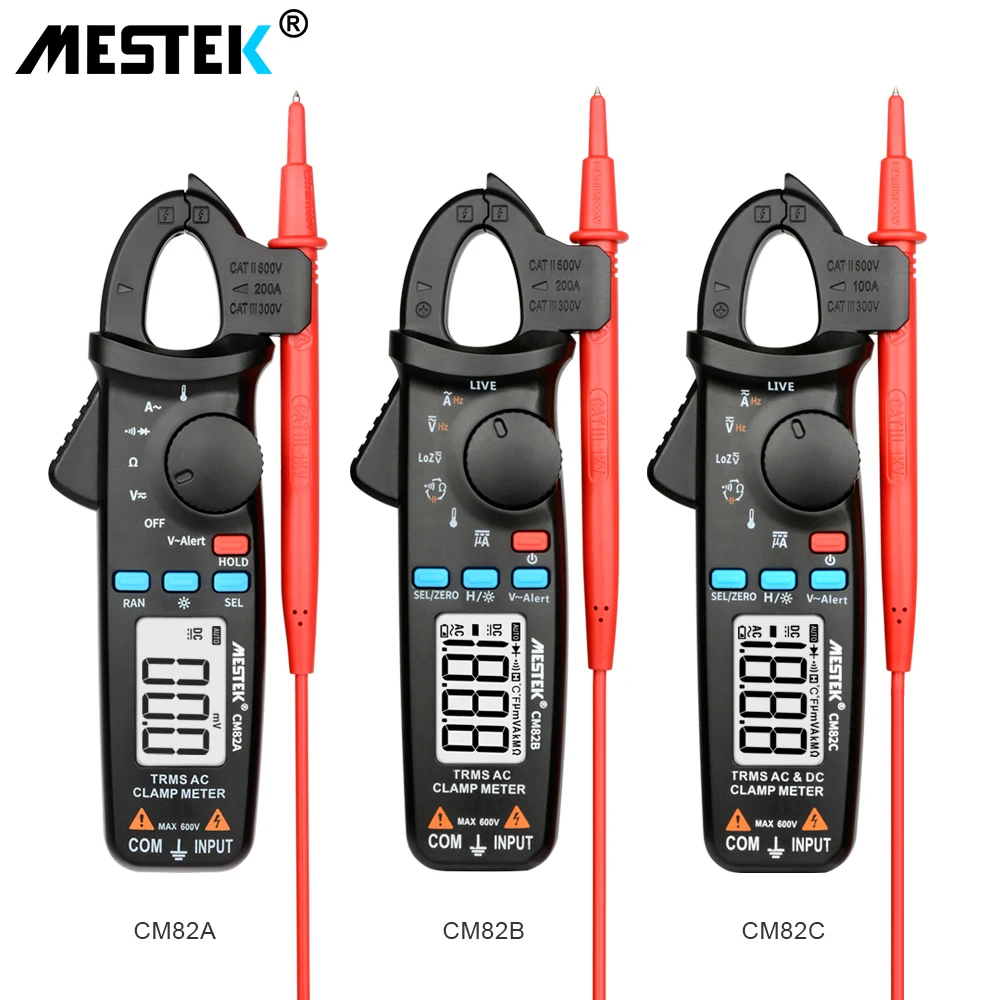 MESTEK CM82A/CM82B/CM82C автоматический клещи Pince Multimetre AC/DCpinza Amperimetrica цифровой