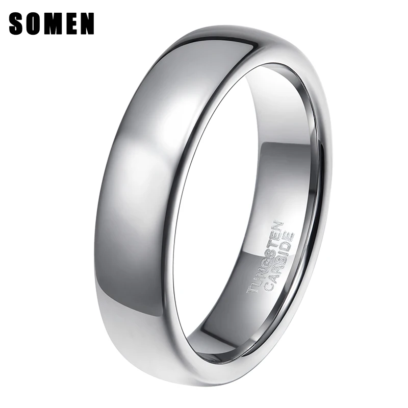 Somen Ring Men 6mm Tungsten Ring High Polished Silver Color Wedding Band Engagement Rings Men's Fashion Jewelry Anel Masculino
Somen Ring Men 6mm Tungsten Ring High Polished Silver Color Wedding Band Engagement Rings Men's Fashion Jewelry Anel Masculino