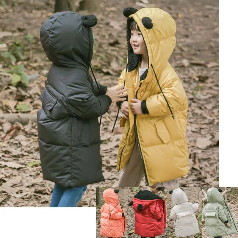 Новинка 2017 зимняя детская куртка в Корейском стиле для мальчиков и девочек