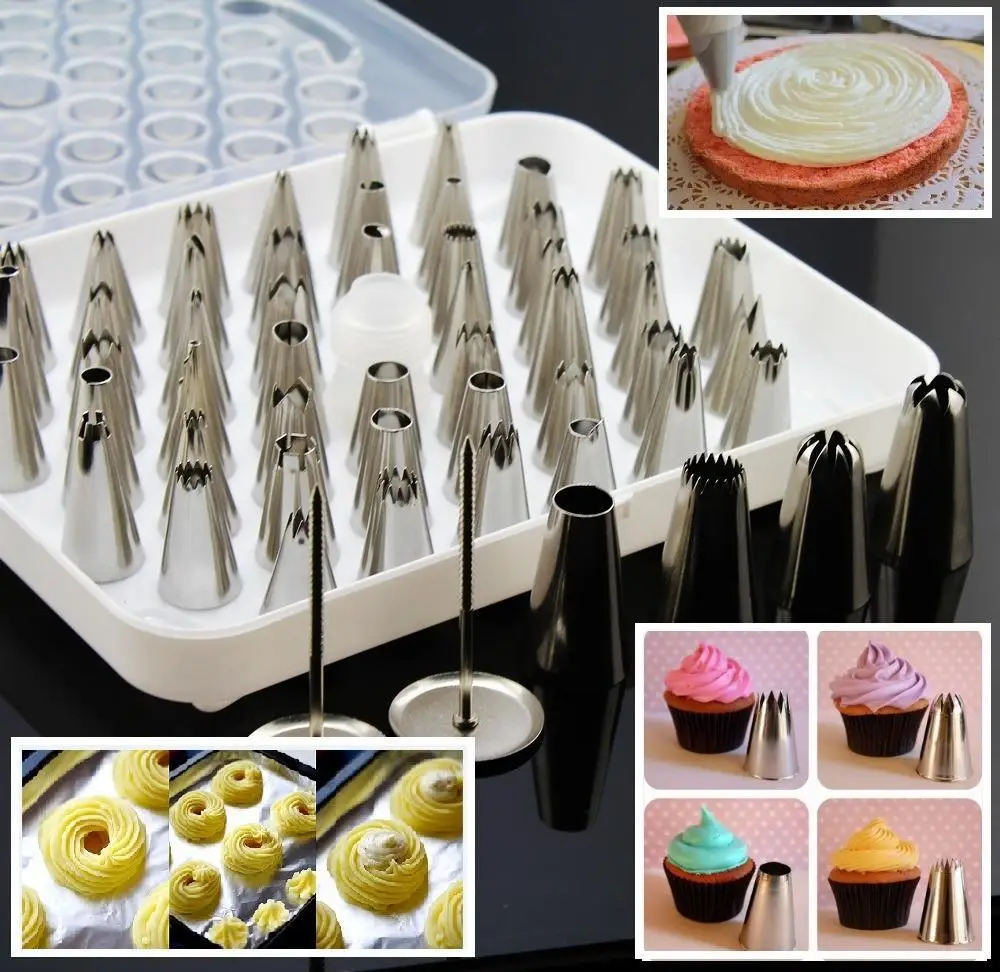 52 шт глазурь трубопроводов форма для выпечки украшения Sugarcraft набор наконечников