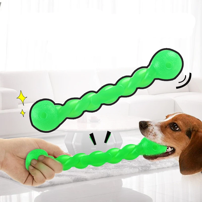

Pet Twist Floating Stick Dog Bite Molar Puzzle Interactive Training Toy Rubber Twist Stick for Pet Supplies Rubber Dog Toy