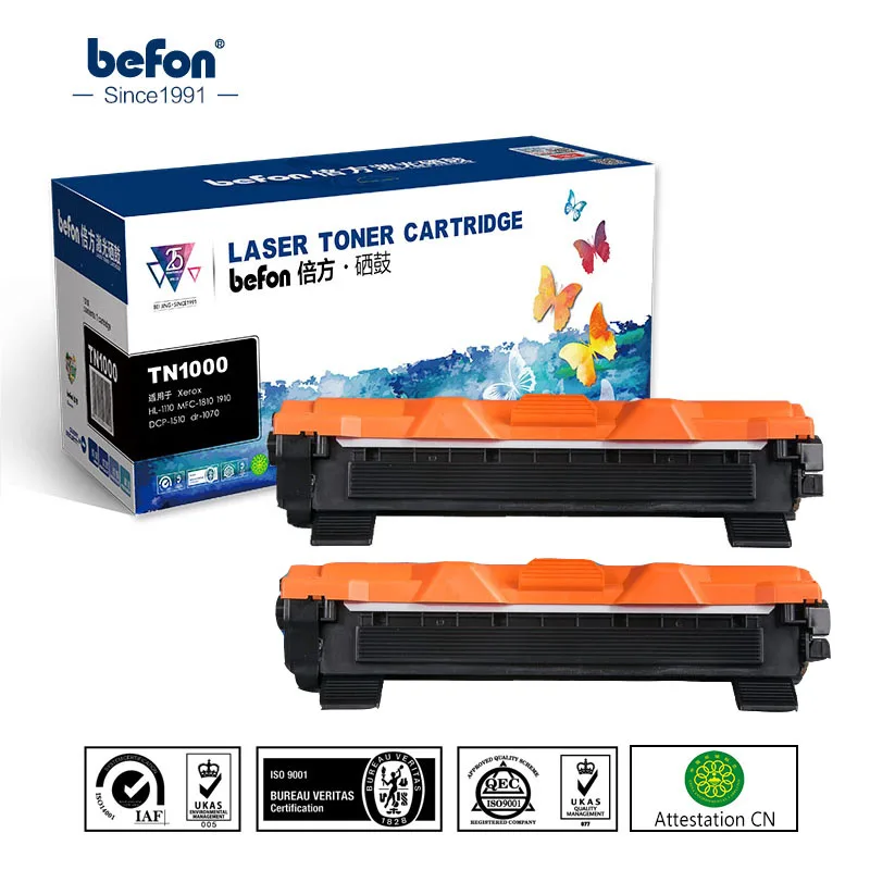befon X2 Toner Cartridge Compatible for Brother TN1000 TN1030 TN1050 TN1060 TN1070 TN1075 TN1095 HL1110 TN 1000 1030 1075
befon X2 Toner Cartridge Compatible for Brother TN1000 TN1030 TN1050 TN1060 TN1070 TN1075 TN1095 HL1110 TN 1000 1030 1075