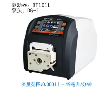BT101L DG10-1 Intelligent peristaltic pump Precise Flow Control Water Liquid Industry Laboratory Pump 0.00011-20 ml/min
BT101L DG10-1 Intelligent peristaltic pump Precise Flow Control Water Liquid Industry Laboratory Pump 0.00011-20 ml/min