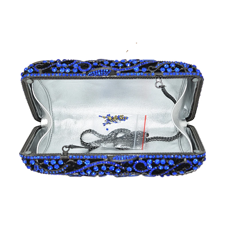 XIYUAN Fashion Blue Crystal Clutch Ladies Silver Metal Party Evening Handbags Luxury Diamond Rhinestone Purse Messenger Bags
XIYUAN Fashion Blue Crystal Clutch Ladies Silver Metal Party Evening Handbags Luxury Diamond Rhinestone Purse Messenger Bags