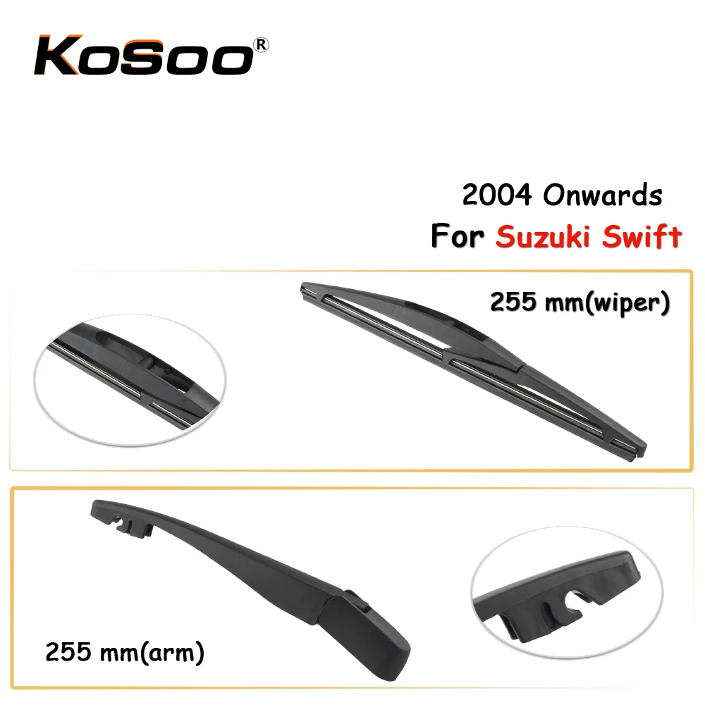 KOSOO Auto Rear Wiper Blade For Suzuki Swift,255 mm 2004 Onwards Rear Window Windshield Wiper Blades Arm,Car Styling Accessories
KOSOO Auto Rear Wiper Blade For Suzuki Swift,255 mm 2004 Onwards Rear Window Windshield Wiper Blades Arm,Car Styling Accessories