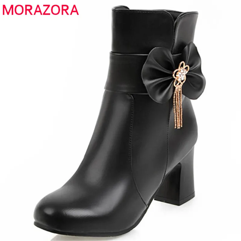 Женские ботильоны на молнии MORAZORA, черные или белые Ботильоны на молнии с круглым носком, большие размеры, осенне-зимний сезон 2021
Женские ботильоны на молнии MORAZORA, черные или белые Ботильоны на молнии с круглым носком, большие размеры, осенне-зимний сезон 2021