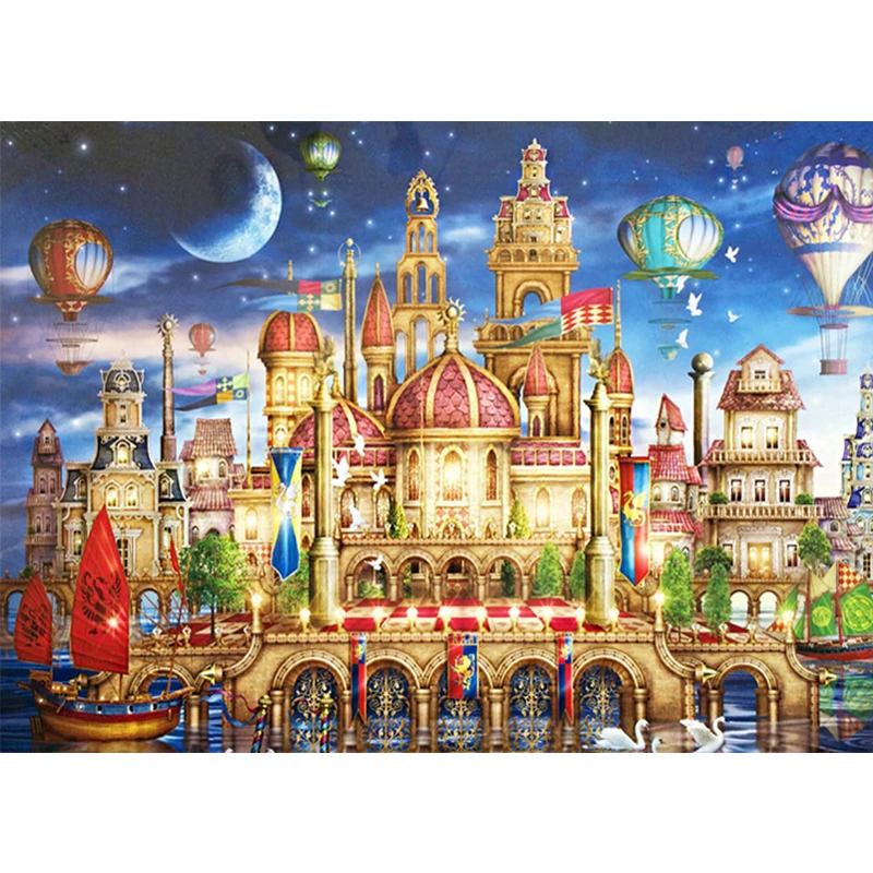 5D DIY Full Drill Round Diamond Embroidery Cartoon Castle Diamond Painting Cross Stitch Wall Stickers Needlework
5D DIY Full Drill Round Diamond Embroidery Cartoon Castle Diamond Painting Cross Stitch Wall Stickers Needlework