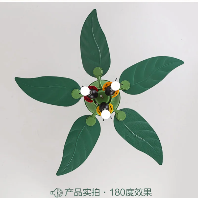 BTX 48 Inch Ceiling Fan with Light Remote Control Bedroom Boy Girl Green Cartoon E27 Leaves Children's room Fan Lamp 
BTX 48 Inch Ceiling Fan with Light Remote Control Bedroom Boy Girl Green Cartoon E27 Leaves Children's room Fan Lamp