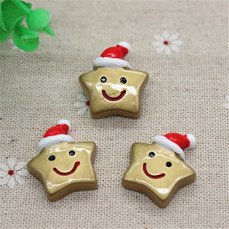 10PCS Kawaii Resin Star In Christmas Hat Flatback Cabochon Embellishment Accessories DIY Scrapbooking Craft,23*25mm
10PCS Kawaii Resin Star In Christmas Hat Flatback Cabochon Embellishment Accessories DIY Scrapbooking Craft,23*25mm