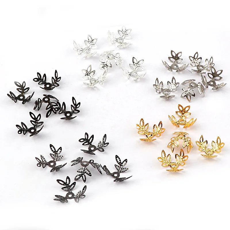 100pcs Metal Filigree Flower End Caps Three-Leaf Tray fit 10mm Spacer Beads DIY Pendant Charms Connector Jewelry Making Findings
100pcs Metal Filigree Flower End Caps Three-Leaf Tray fit 10mm Spacer Beads DIY Pendant Charms Connector Jewelry Making Findings
