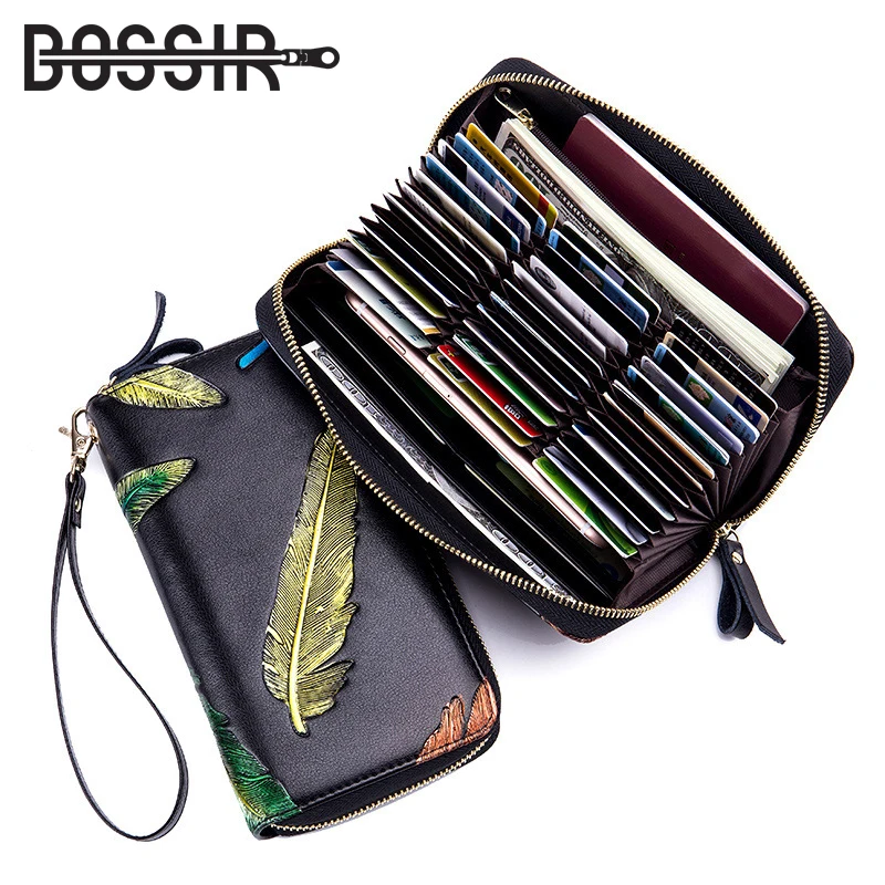 Wallet Women Long Fashion Style Leather Large Capacity Feather Zipper Clutch Wallet Female Purse Phone/Passport/Card Holder
Wallet Women Long Fashion Style Leather Large Capacity Feather Zipper Clutch Wallet Female Purse Phone/Passport/Card Holder