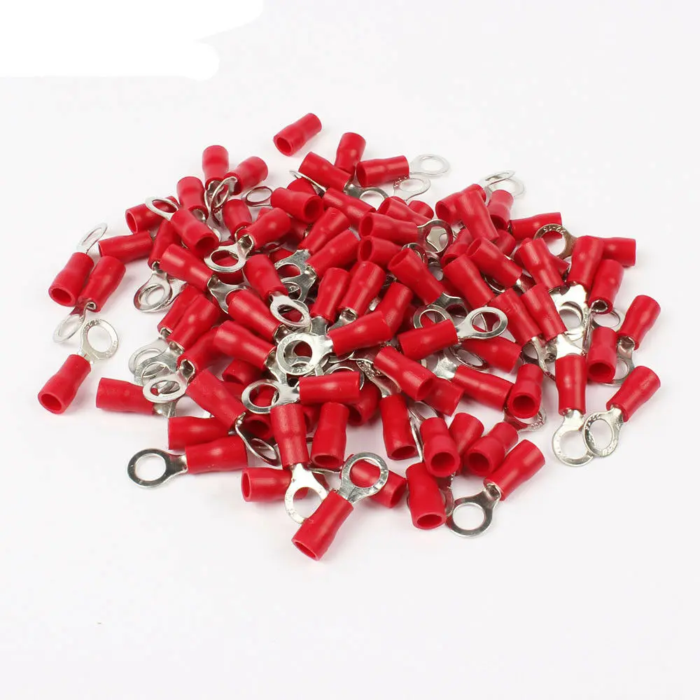 50pcs RV1.25-3 -4 -5 -6 Insulated Ring Wire Connector Crimp Terminals 22-16AWG Red Suit 0.5-1.5mm Electrical Crimp Terminal
50pcs RV1.25-3 -4 -5 -6 Insulated Ring Wire Connector Crimp Terminals 22-16AWG Red Suit 0.5-1.5mm Electrical Crimp Terminal