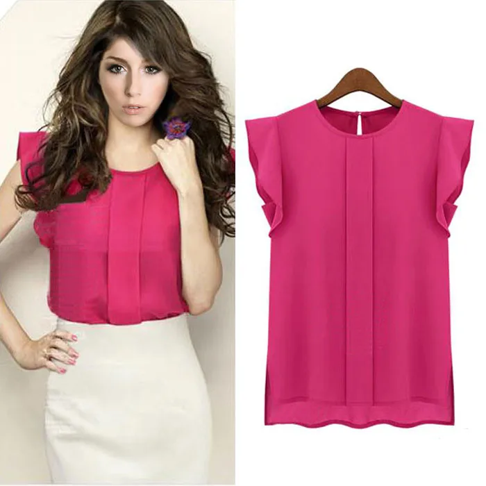 Women Summer Elegant Blouse Office Lady Solid Short Sleeve Chiffon Shirt Ruffle Top Camisas Femininas
Women Summer Elegant Blouse Office Lady Solid Short Sleeve Chiffon Shirt Ruffle Top Camisas Femininas