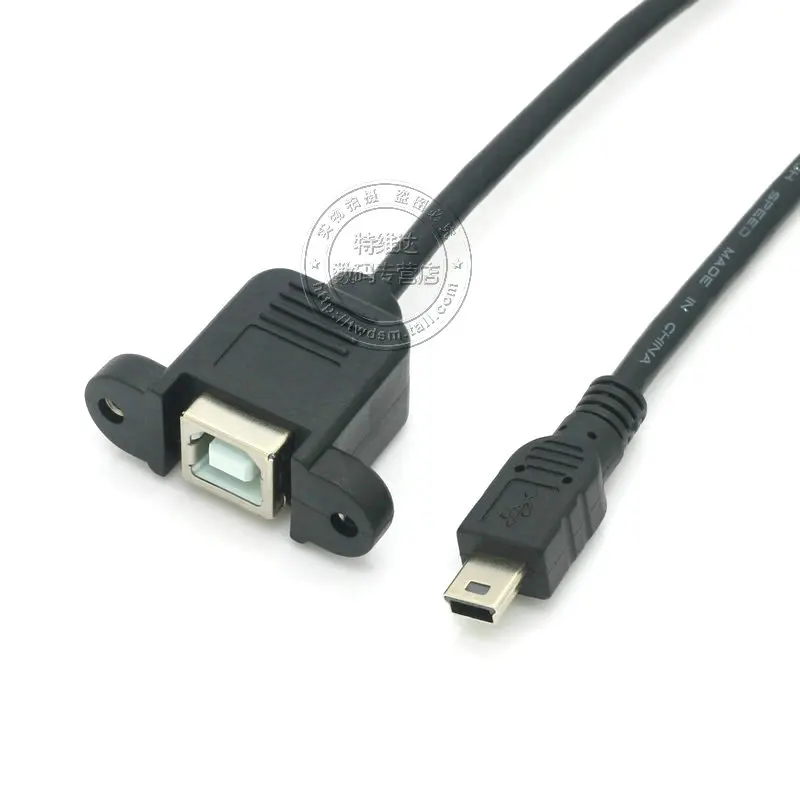 2PCS Mini USB 5pin Male to USB B Female panel mount type Cable 50cm with screws mini usb 5pin Print Extended line Cable
2PCS Mini USB 5pin Male to USB B Female panel mount type Cable 50cm with screws mini usb 5pin Print Extended line Cable