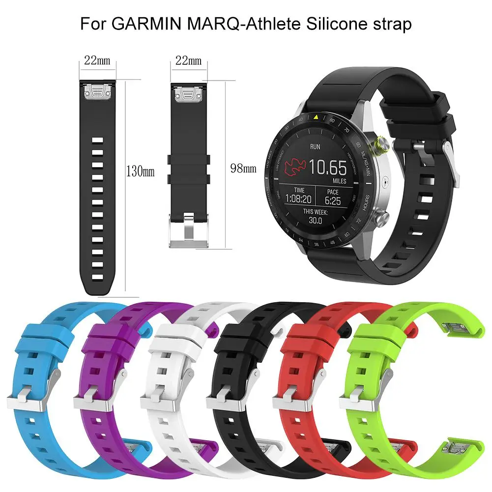 Силиконовый ремешок для часов GARMIN MARQ Athlete 22 мм быстросъемный сменный аксессуары