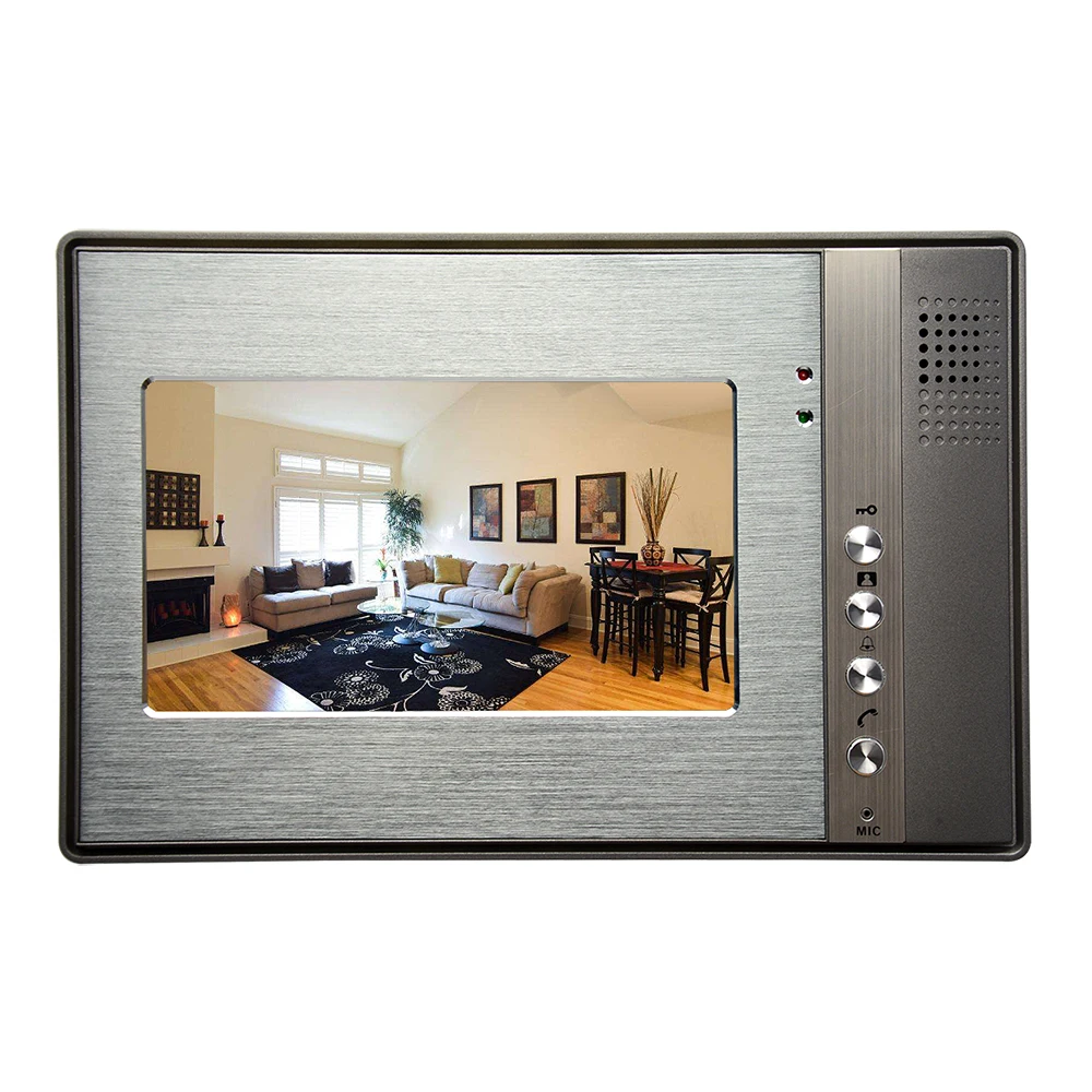 7" LCD Video Door Phone System 2 Monitor Intercom Aluminum Alloy Camera Doorbell Home Doorphone kit | Безопасность и защита