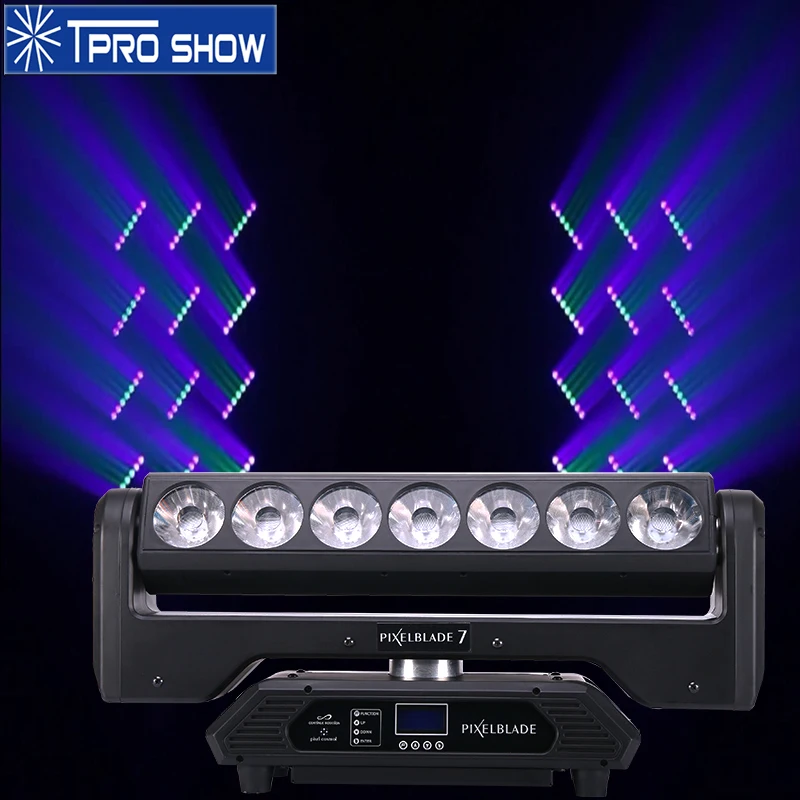 Beam Moving Head 7x15W Pixel Blade LED Bar Wash Lighting Infinite Rotate Professional Stage Light for Club DJ Live Show MH715B
Beam Moving Head 7x15W Pixel Blade LED Bar Wash Lighting Infinite Rotate Professional Stage Light for Club DJ Live Show MH715B