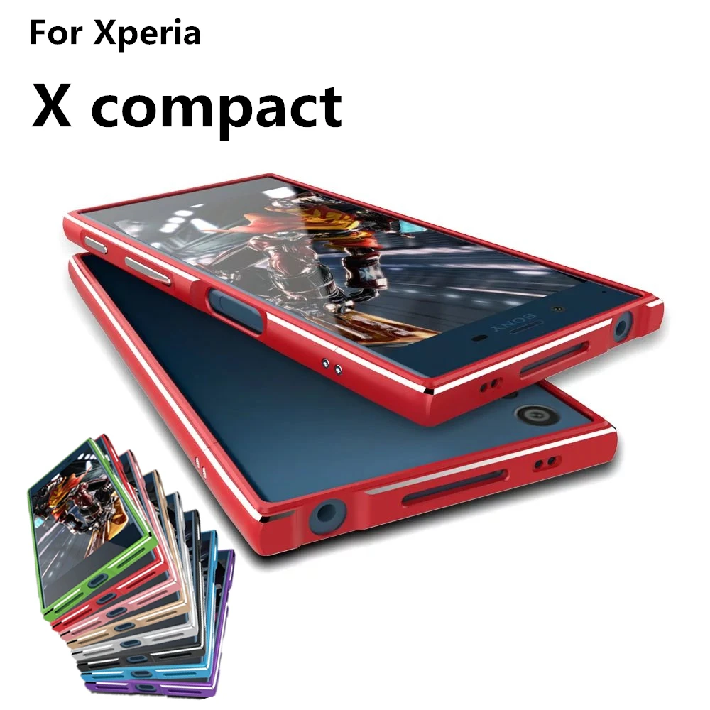 Чехол для Sony Xperia X Compact Luxury Deluxe Ультратонкий алюминиевый бампер чехол 4 6 дюйма + 2