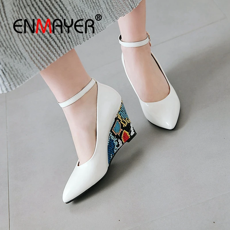 ENMAYER 2019 Women Basic Super High Wedges Woman Shoes Microfiber Pointed Toe Casual Solid Women Pumps Size 34-43 LY1861
ENMAYER 2019 Women Basic Super High Wedges Woman Shoes Microfiber Pointed Toe Casual Solid Women Pumps Size 34-43 LY1861