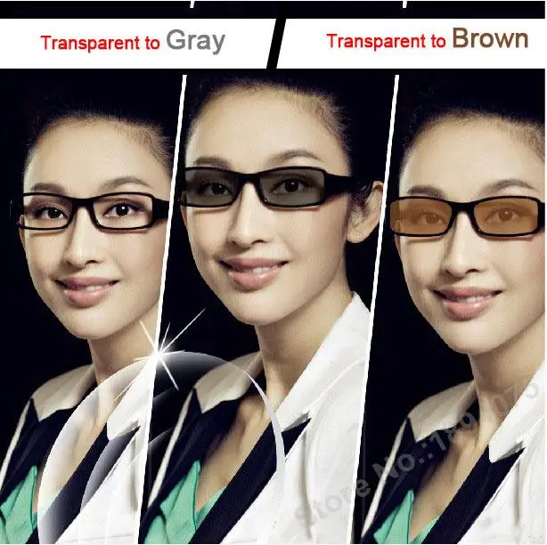 Aspheric Photochromic Lens Grey or Brown change color Optical Glasses Myopia Presbyopia Reading Eyeglasses Prescription Lenses
Aspheric Photochromic Lens Grey or Brown change color Optical Glasses Myopia Presbyopia Reading Eyeglasses Prescription Lenses