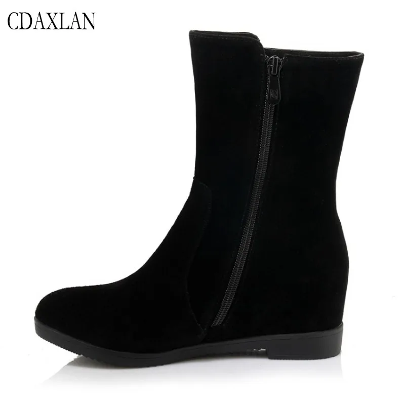 CDAXILAN new arrivals women's ankle boots velvet fabric increase within wedge heel flat bottom side zipper short plush boots
CDAXILAN new arrivals women's ankle boots velvet fabric increase within wedge heel flat bottom side zipper short plush boots