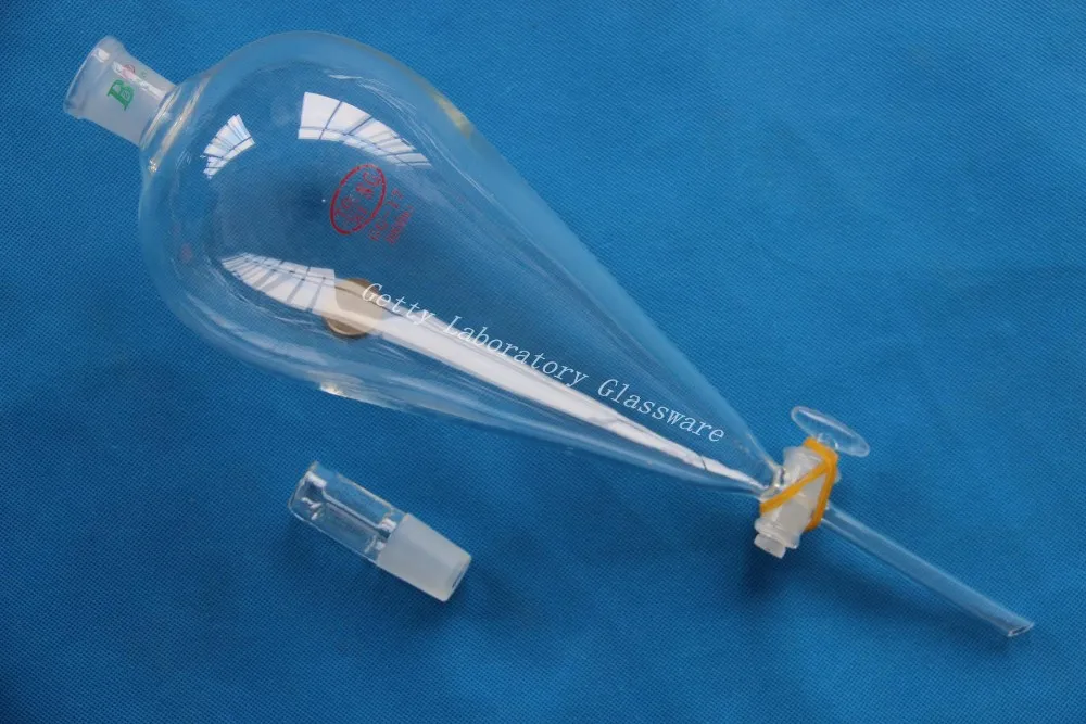 1000mL (1L) Pyriform Separatory funnel, dropping funnel with straight tip out for drip,24/29 joint, Glass Stopcock
1000mL (1L) Pyriform Separatory funnel, dropping funnel with straight tip out for drip,24/29 joint, Glass Stopcock