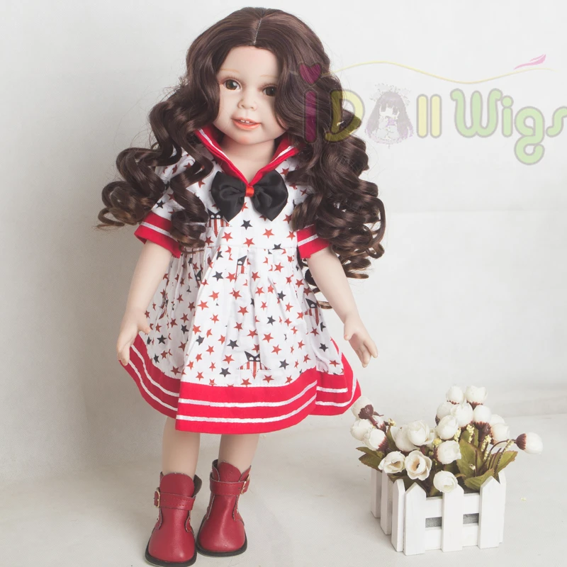 Heat Resistant Wire Long Curly White Brown Carrot Color Wigs for 43cm Height American Dolls Wig Only
Heat Resistant Wire Long Curly White Brown Carrot Color Wigs for 43cm Height American Dolls Wig Only