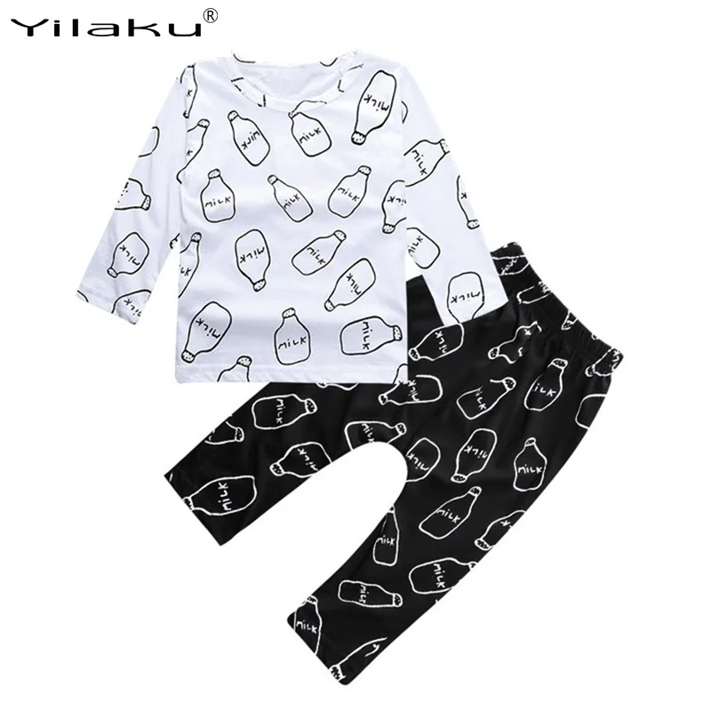 Yilaku Fashion Baby Boys Clothes Unisex Cotton Long Sleeved Milk For Clothing Set Newborn Baby Girls T-shirt+Pants FF210
Yilaku Fashion Baby Boys Clothes Unisex Cotton Long Sleeved Milk For Clothing Set Newborn Baby Girls T-shirt+Pants FF210