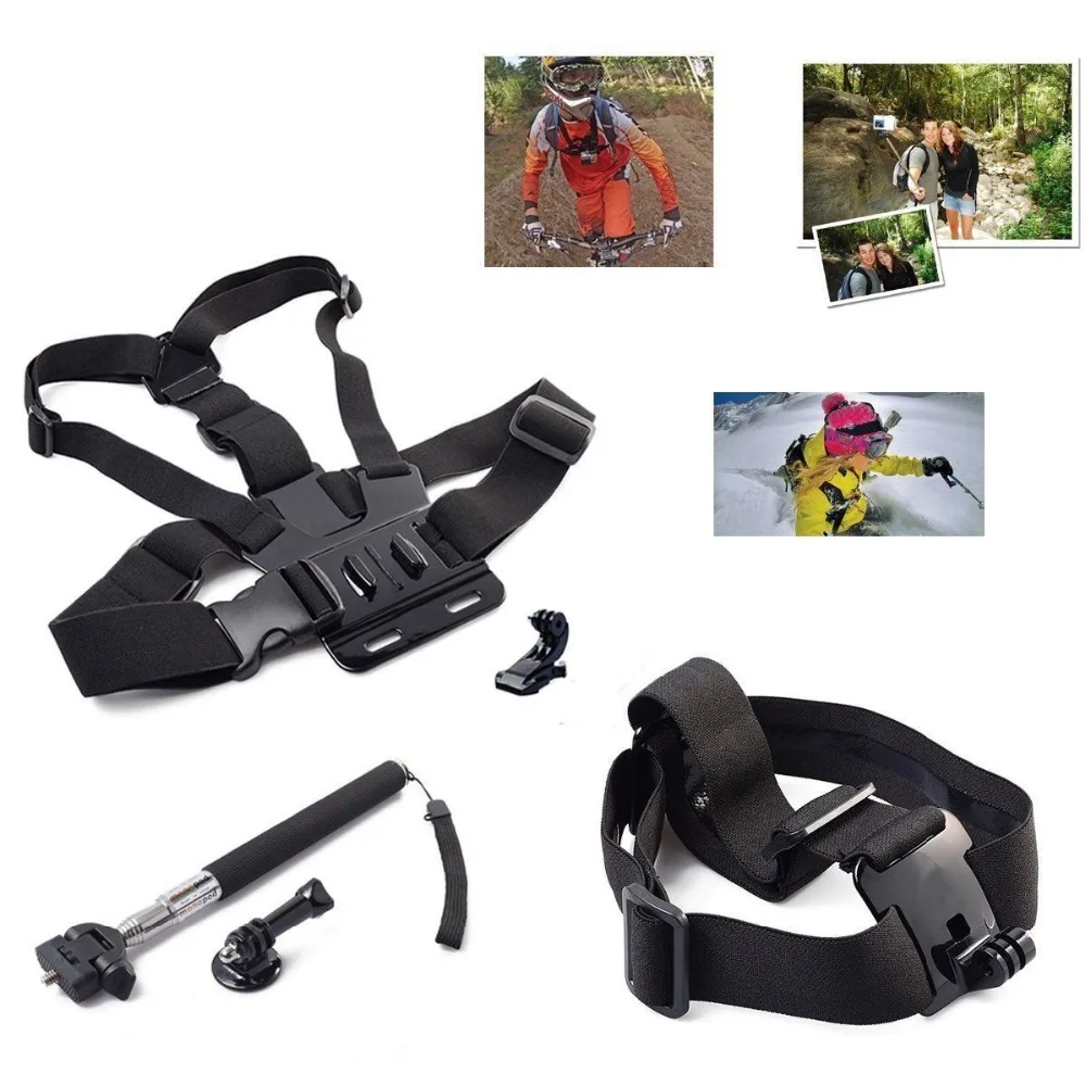 Chest Belt Strap Mount Harness + Head Belt Strap Mount Harness + Extendable Self tripod camera
Chest Belt Strap Mount Harness + Head Belt Strap Mount Harness + Extendable Self tripod camera