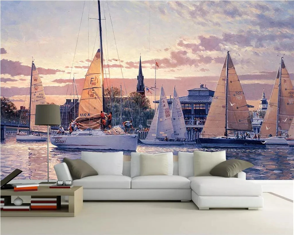 beibehang Custom 3D wallpaper beautiful scenery seaside sailing TV background wall decoration living room mural wallpaper
beibehang Custom 3D wallpaper beautiful scenery seaside sailing TV background wall decoration living room mural wallpaper