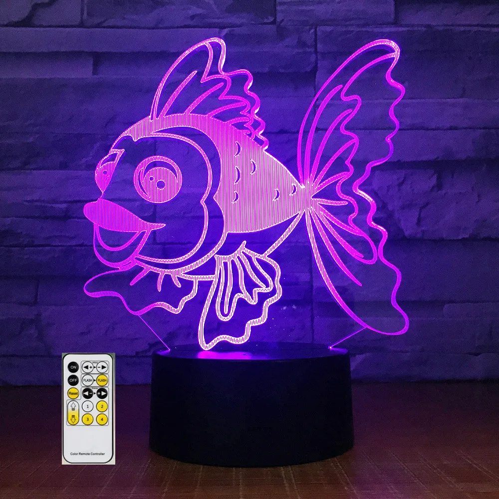 7 Color Changing Led Kids Bedside Remote Lighting Fixtures 3D Visual Animal Fish USB Desk Lamp Home Decor Night Light
7 Color Changing Led Kids Bedside Remote Lighting Fixtures 3D Visual Animal Fish USB Desk Lamp Home Decor Night Light