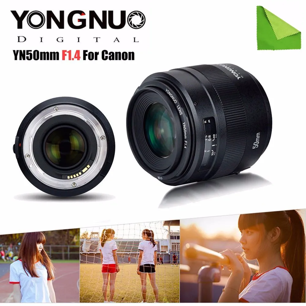 YONGNUO YN50mm 50mm F1.4 Standard Prime Lens Large Aperture Auto Focus Lens for Canon EOS 6D 70D 5D2 5D3 600D 60D DSLR Camera
YONGNUO YN50mm 50mm F1.4 Standard Prime Lens Large Aperture Auto Focus Lens for Canon EOS 6D 70D 5D2 5D3 600D 60D DSLR Camera