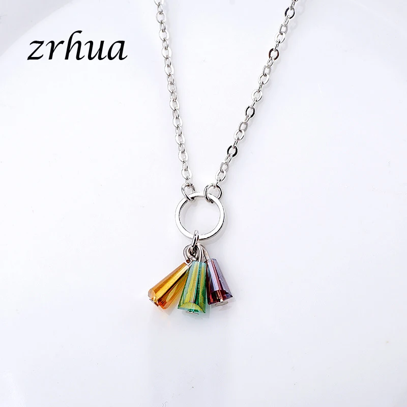 Delicate Colorful 925 Sterling Silver Pendant Necklace Chain Crystal Wedding Jewelry for Women Femme Engagement Birthday Gifts
Delicate Colorful 925 Sterling Silver Pendant Necklace Chain Crystal Wedding Jewelry for Women Femme Engagement Birthday Gifts