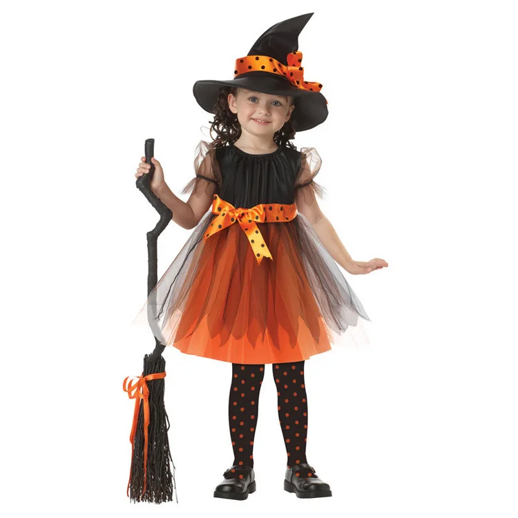 Halloween Party Princess Costume Pumpkin Witch Cosplay Dress with Hat Children Clothes Baby Girls Party Dress Kids Clothing
Halloween Party Princess Costume Pumpkin Witch Cosplay Dress with Hat Children Clothes Baby Girls Party Dress Kids Clothing