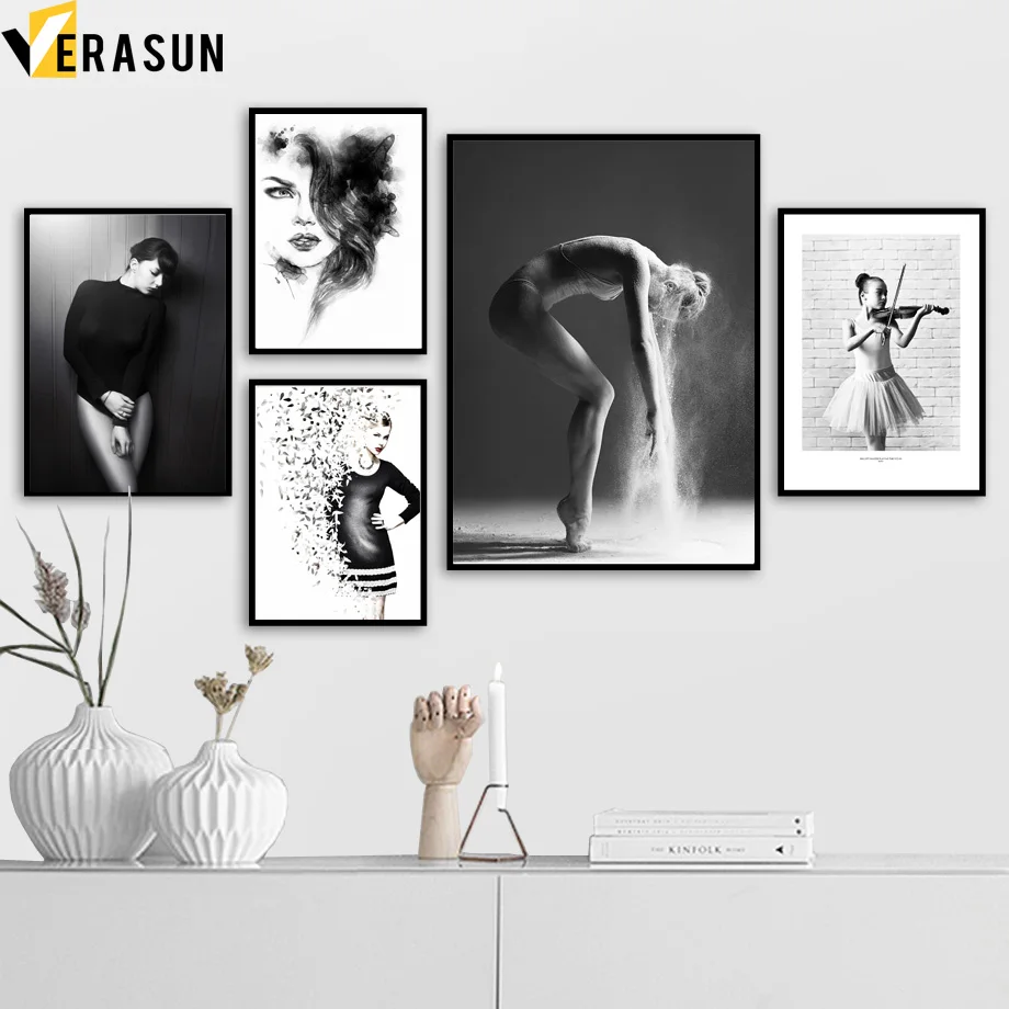 Фото Черно белая Танцовщица девушка любовь цитаты скандинавские постеры и принты