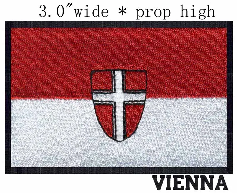 Вышивка с Венским австрийским флагом 3 дюйма цвета|embroidery patch|patches patchesflag patch |