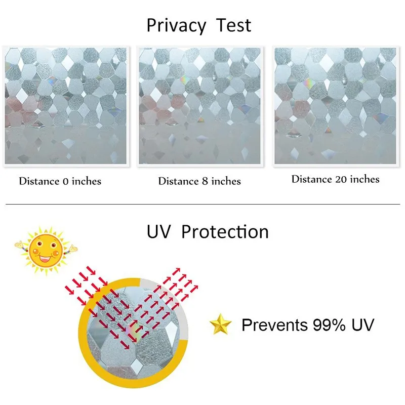 No Glue Privacy Decorative Window Film Static Cling Self-Adhesive Glass Sticker 3D Laser Diamond DIY Home Decor 90/60/45*200cm
No Glue Privacy Decorative Window Film Static Cling Self-Adhesive Glass Sticker 3D Laser Diamond DIY Home Decor 90/60/45*200cm