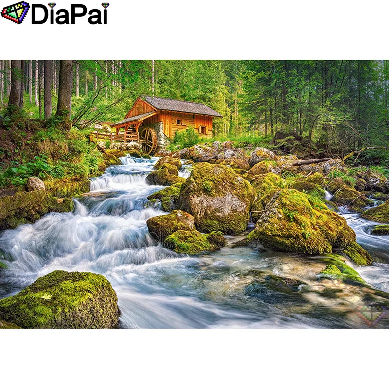 DIAPAI 5D DIY Diamond Painting 100% Full Square/Round Drill "Waterfall house" Diamond Embroidery Cross Stitch 3D Decor A21778
DIAPAI 5D DIY Diamond Painting 100% Full Square/Round Drill "Waterfall house" Diamond Embroidery Cross Stitch 3D Decor A21778