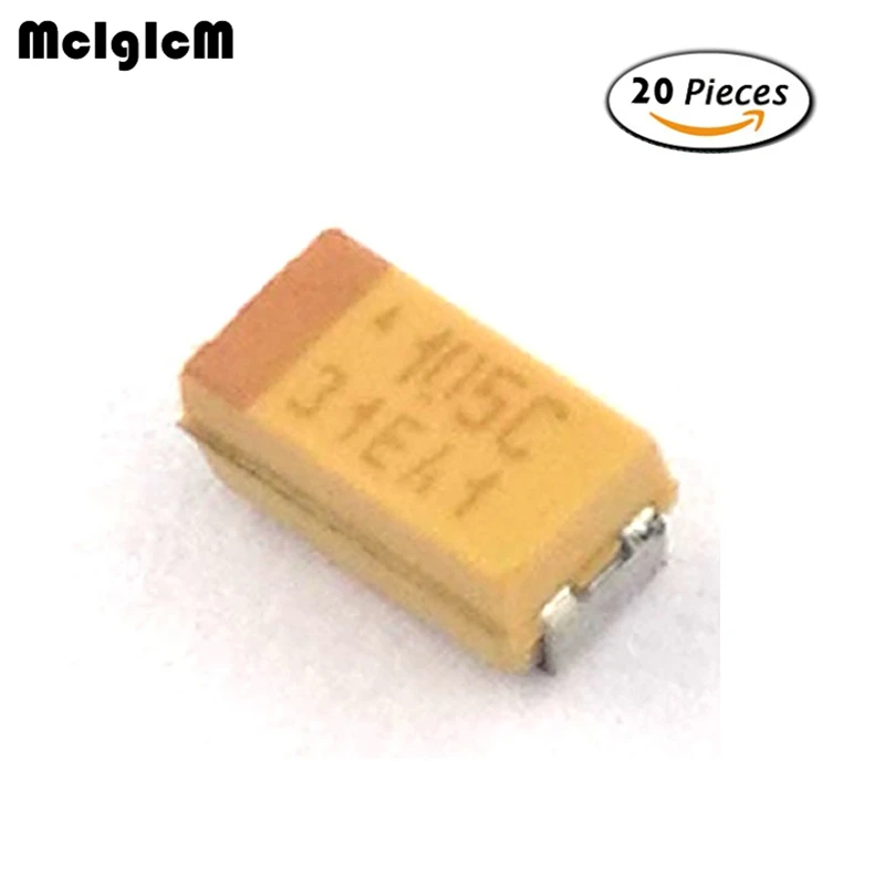 Танталовый конденсатор SMD MCIGICM 20 шт. A 3216 1 мкФ 16V|Конденсаторы| |