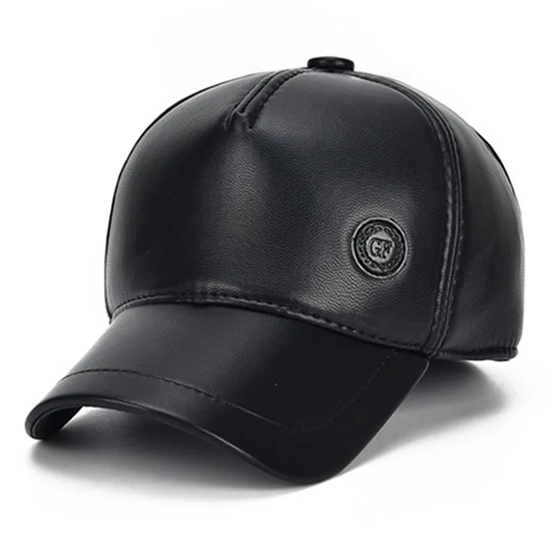 Winter Leather Hat For Men Simple Warm Baseball Caps With Ears New Adjustable Size Black Duck Tongue Hats Male Bone Trucker Cap
Winter Leather Hat For Men Simple Warm Baseball Caps With Ears New Adjustable Size Black Duck Tongue Hats Male Bone Trucker Cap