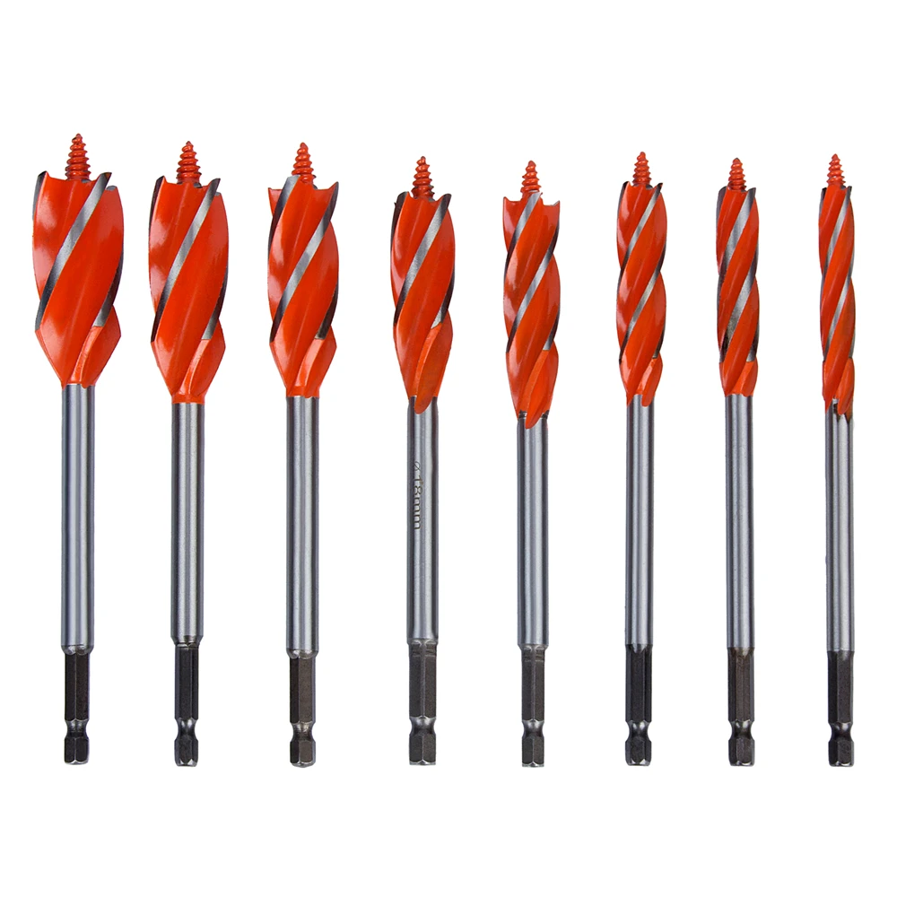8PCS 10-25mm Twist Drill Bit Set Four Edges Four Slot Carpenter Tools High carbon steel Drill Bit For Woodworking Drilling
8PCS 10-25mm Twist Drill Bit Set Four Edges Four Slot Carpenter Tools High carbon steel Drill Bit For Woodworking Drilling