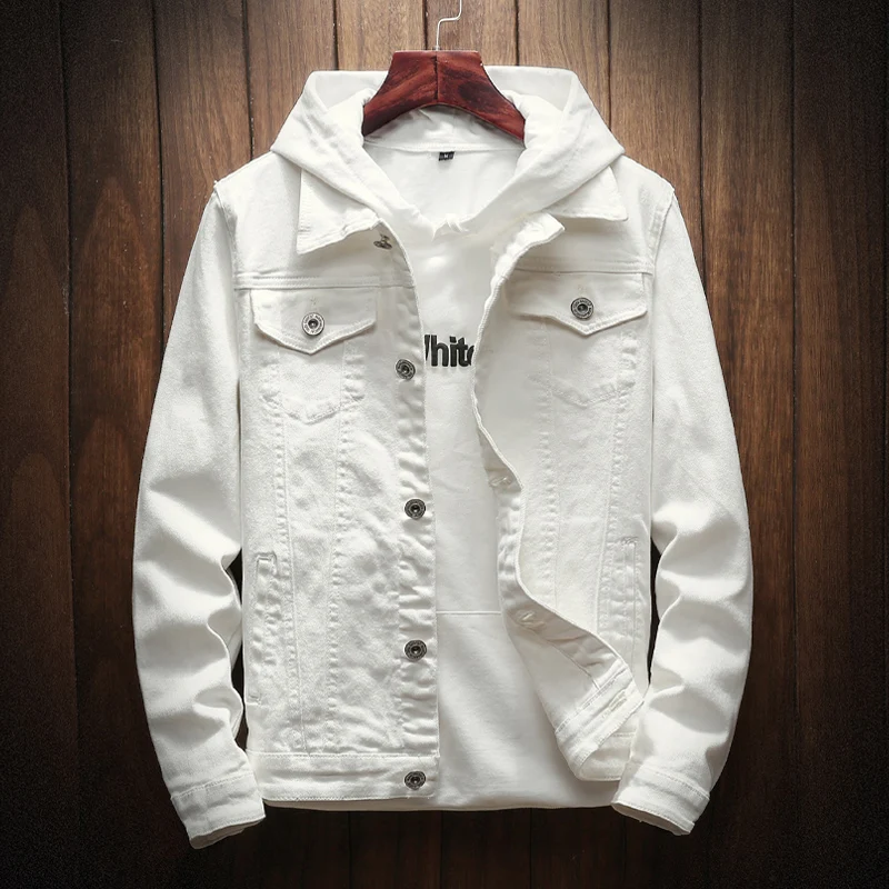 New Spring Autumn White Denim Jacket Cotton students cowboy lovers jean coat Casual Jacket Men Fashion Streetwear solid wash
New Spring Autumn White Denim Jacket Cotton students cowboy lovers jean coat Casual Jacket Men Fashion Streetwear solid wash