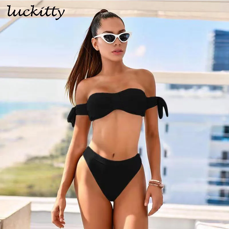 2019 Newest Women Summer Bikini Set Off Shoulder Swimwear Sexy Bra Bathing Suits Beachwear High Waist Front Bow Push Up Swimwear
2019 Newest Women Summer Bikini Set Off Shoulder Swimwear Sexy Bra Bathing Suits Beachwear High Waist Front Bow Push Up Swimwear